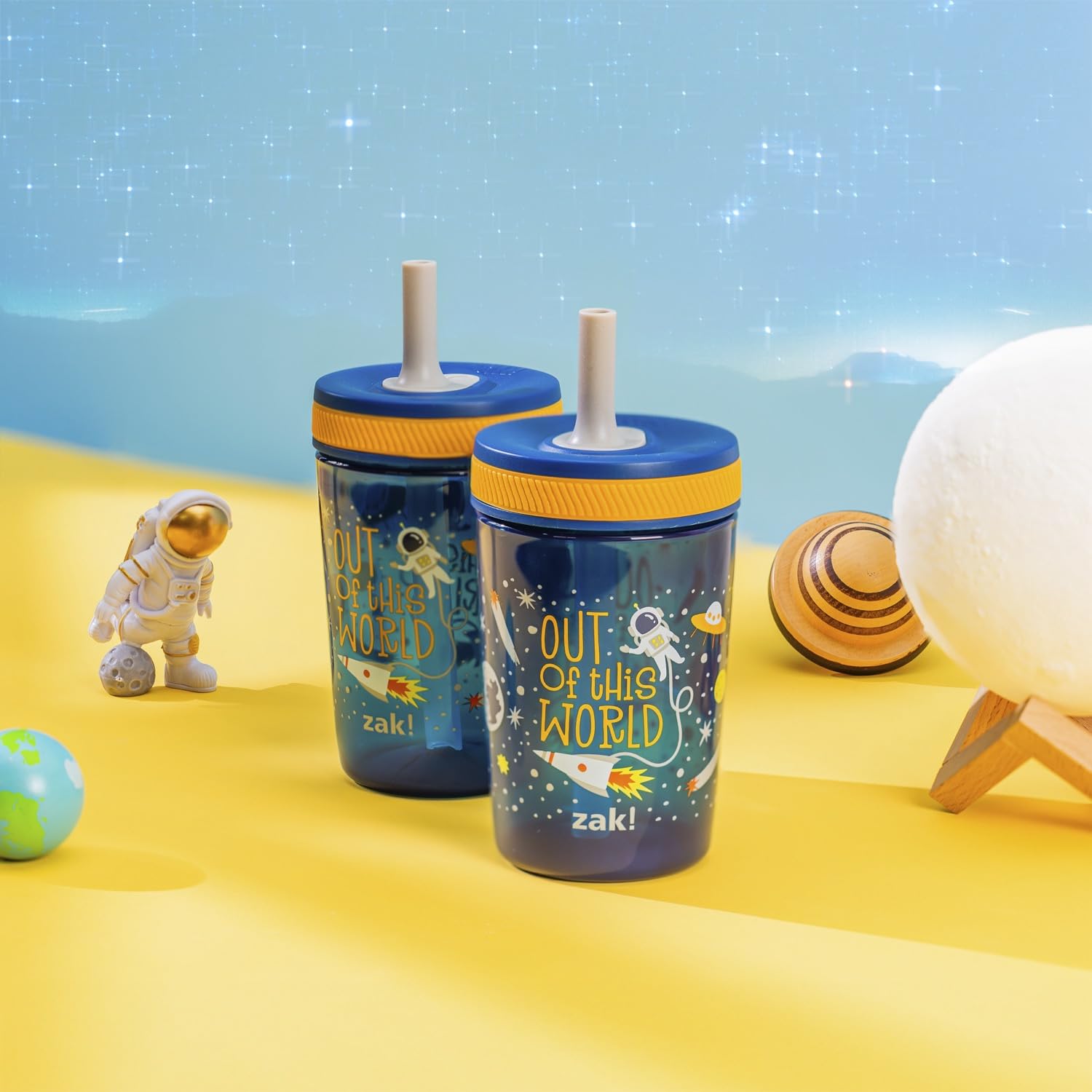 Zak Designs Kelso 15oz tumbler set side-by-side for easy sharing