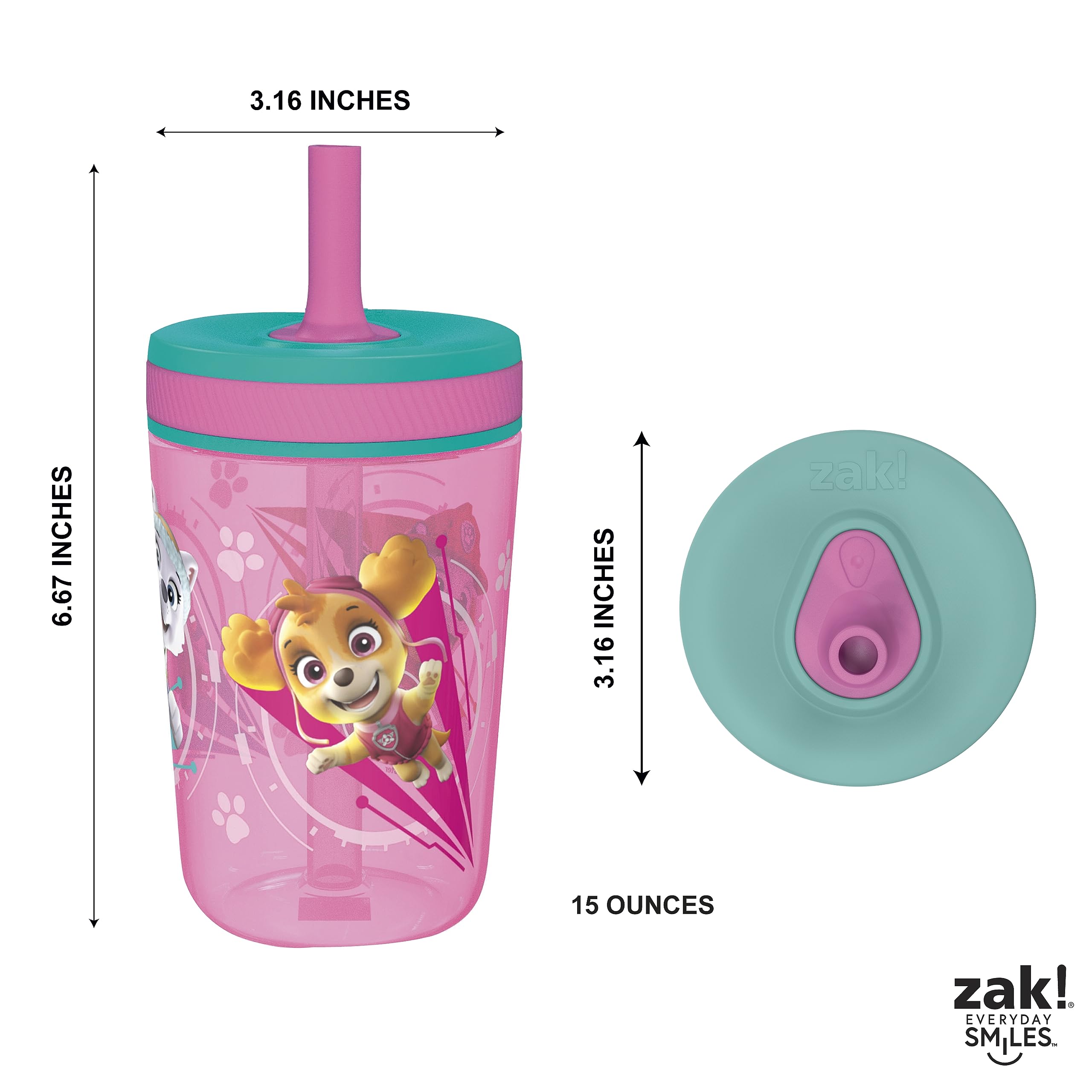 Zak Designs Kelso translucent surface enabling quick content checks