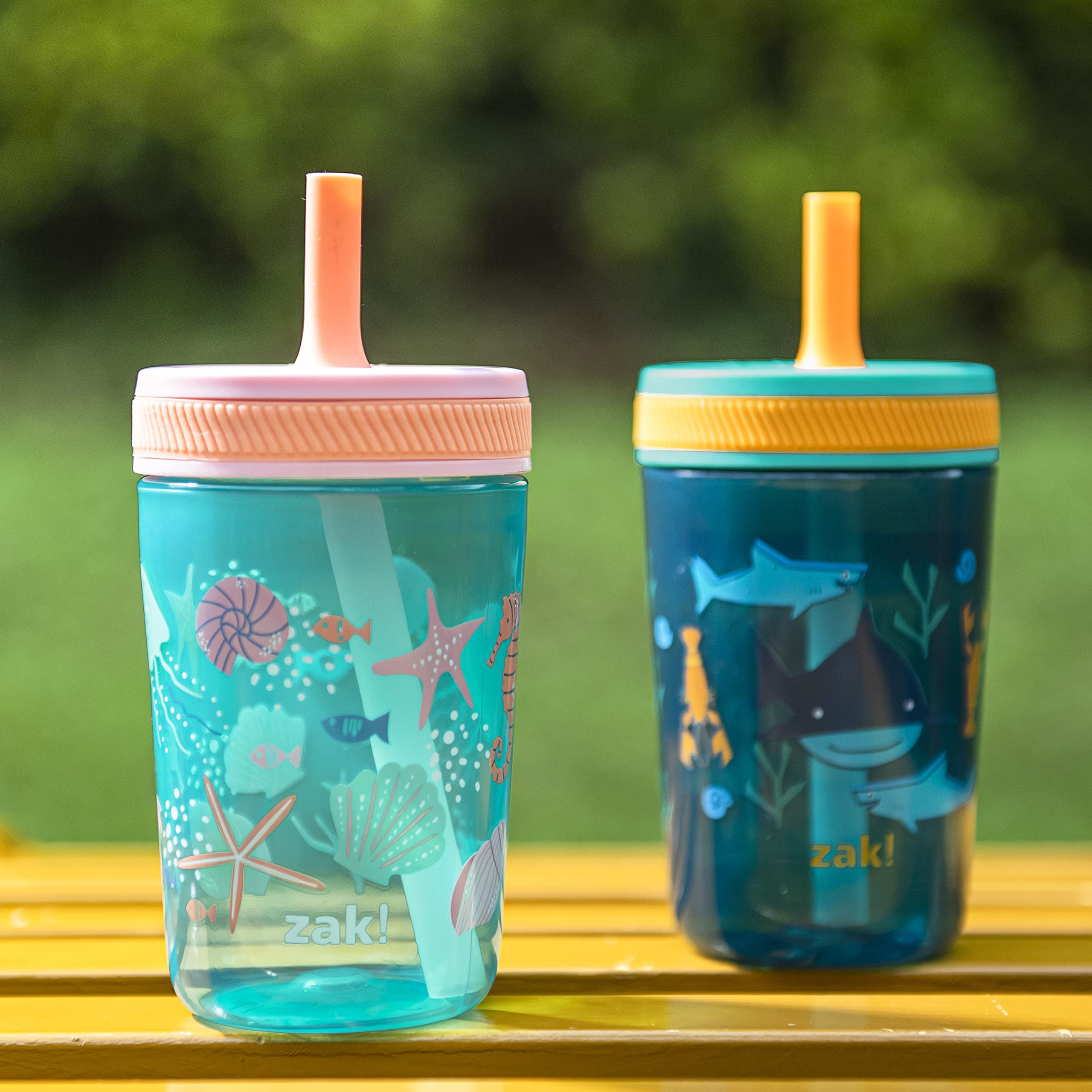 Zak Designs Kelso 15 oz tumbler set is dishwasher-safe for easy cleanup