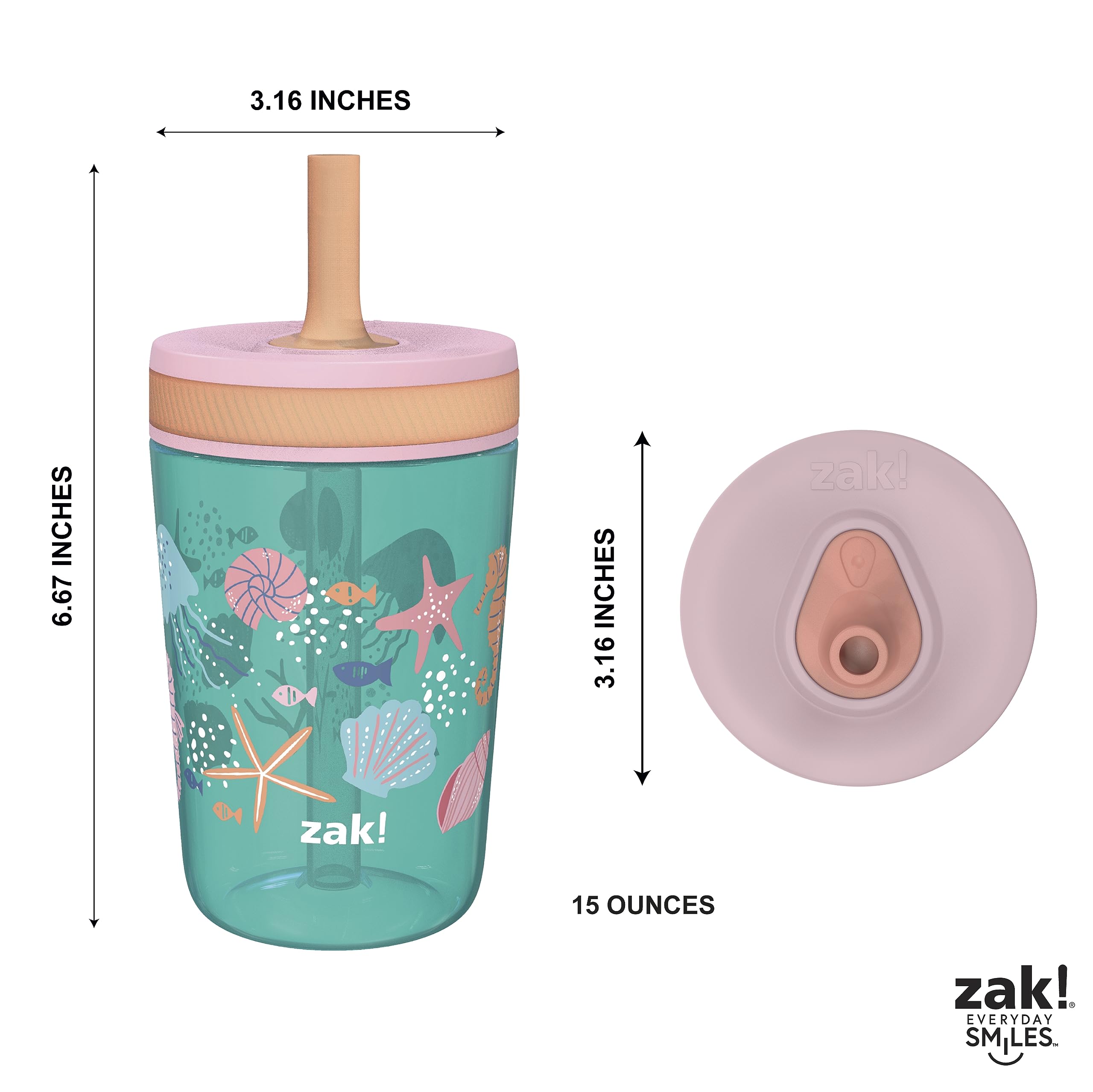 Zak Designs Kelso colorful shell design adds fun to everyday hydration