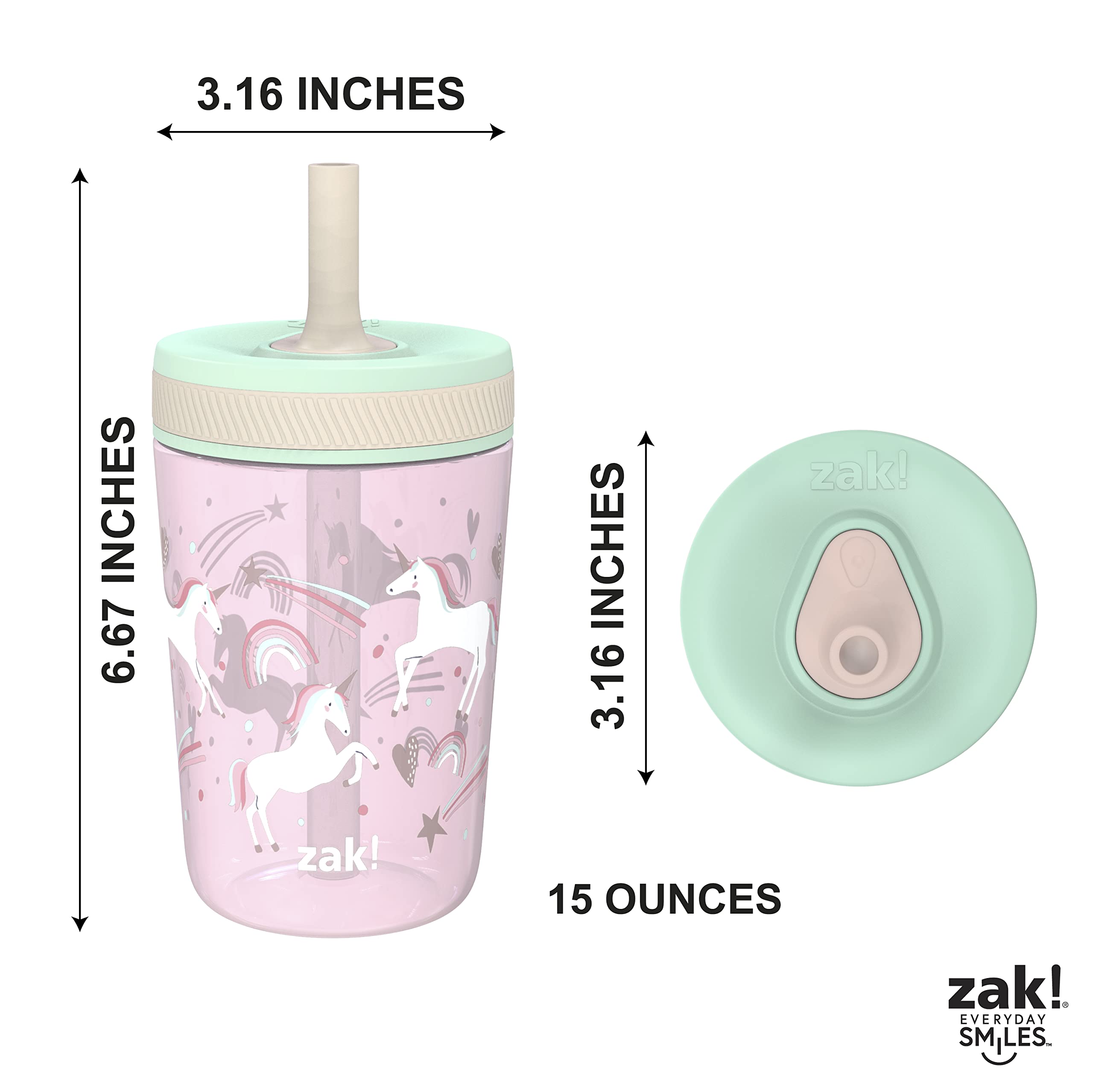 Zak Designs Kelso two-pack 15oz cups provide reliable daily hydration