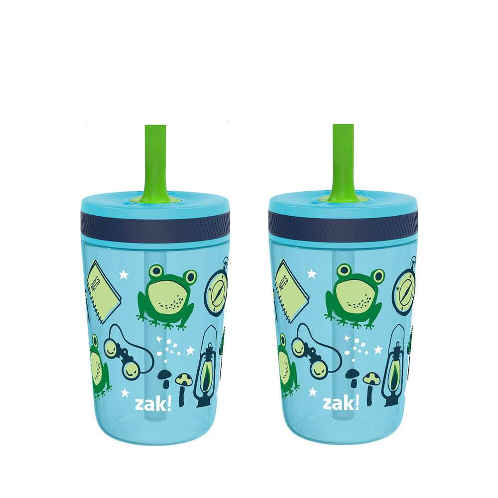 Zak Designs Kelso 2pc tumbler set with campout lid for spill-free drinks