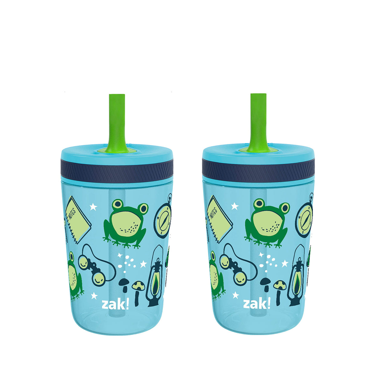 Zak Designs Kelso 2pc tumbler set with campout lid for spill-free drinks