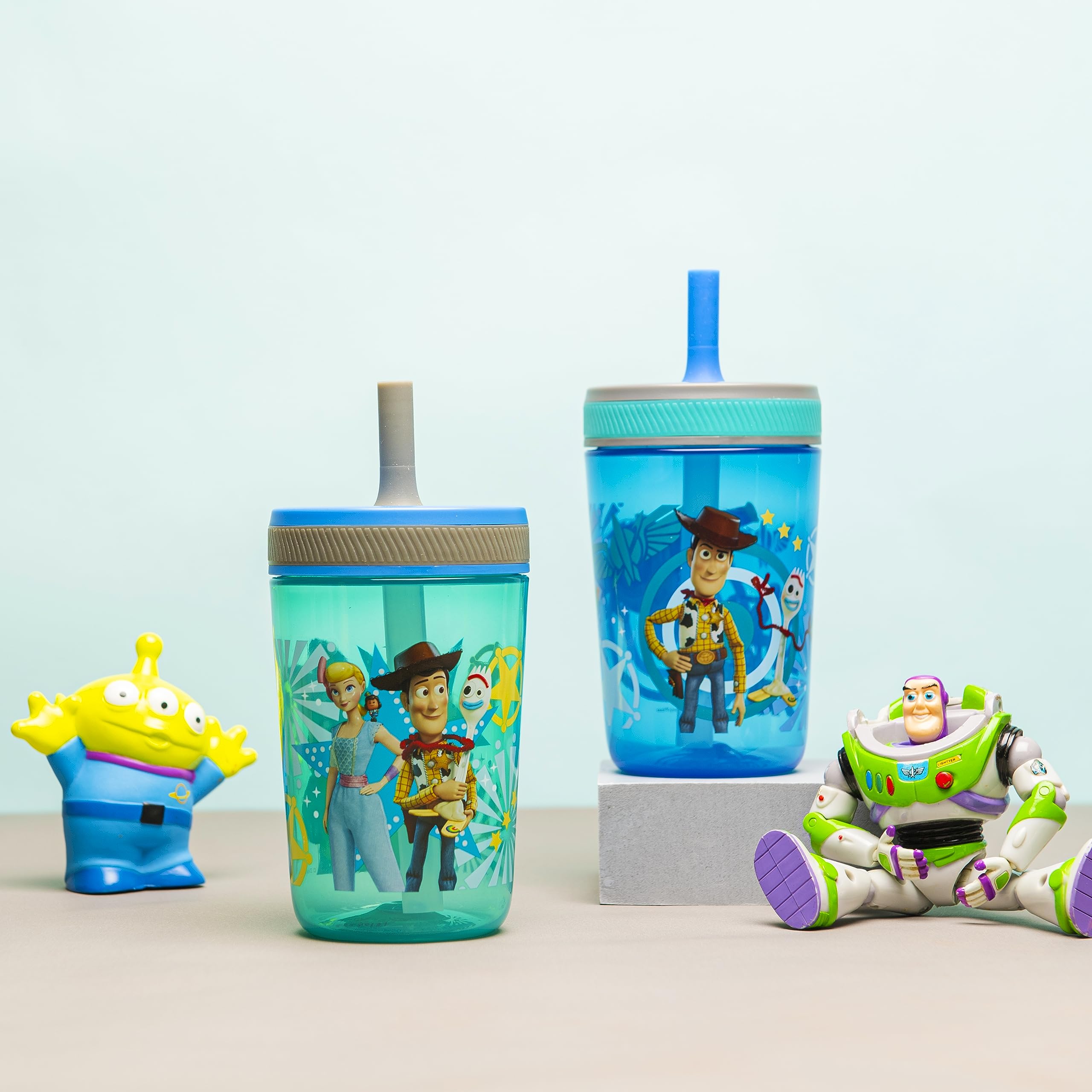 Zak Designs Kelso Buzz tumbler encourages fun, easy drinking during playtime.