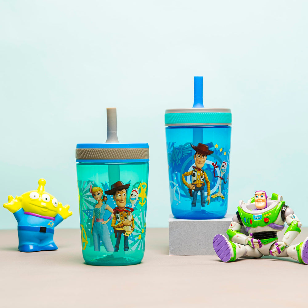 Zak Designs Kelso Buzz tumbler encourages fun, easy drinking during playtime.