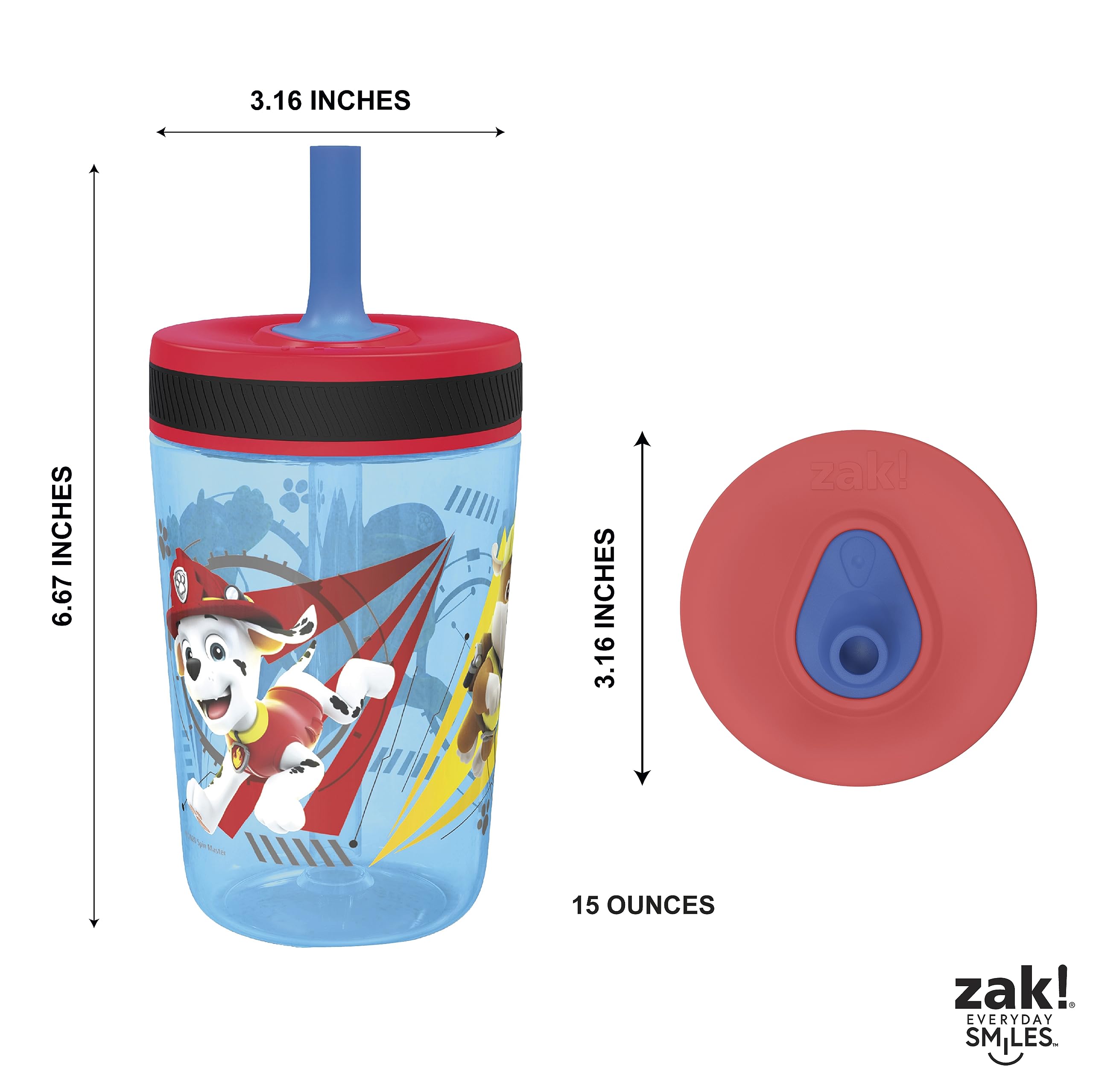 Zak Designs Kelso tumbler two-pack; great value for Paw Patrol fans.