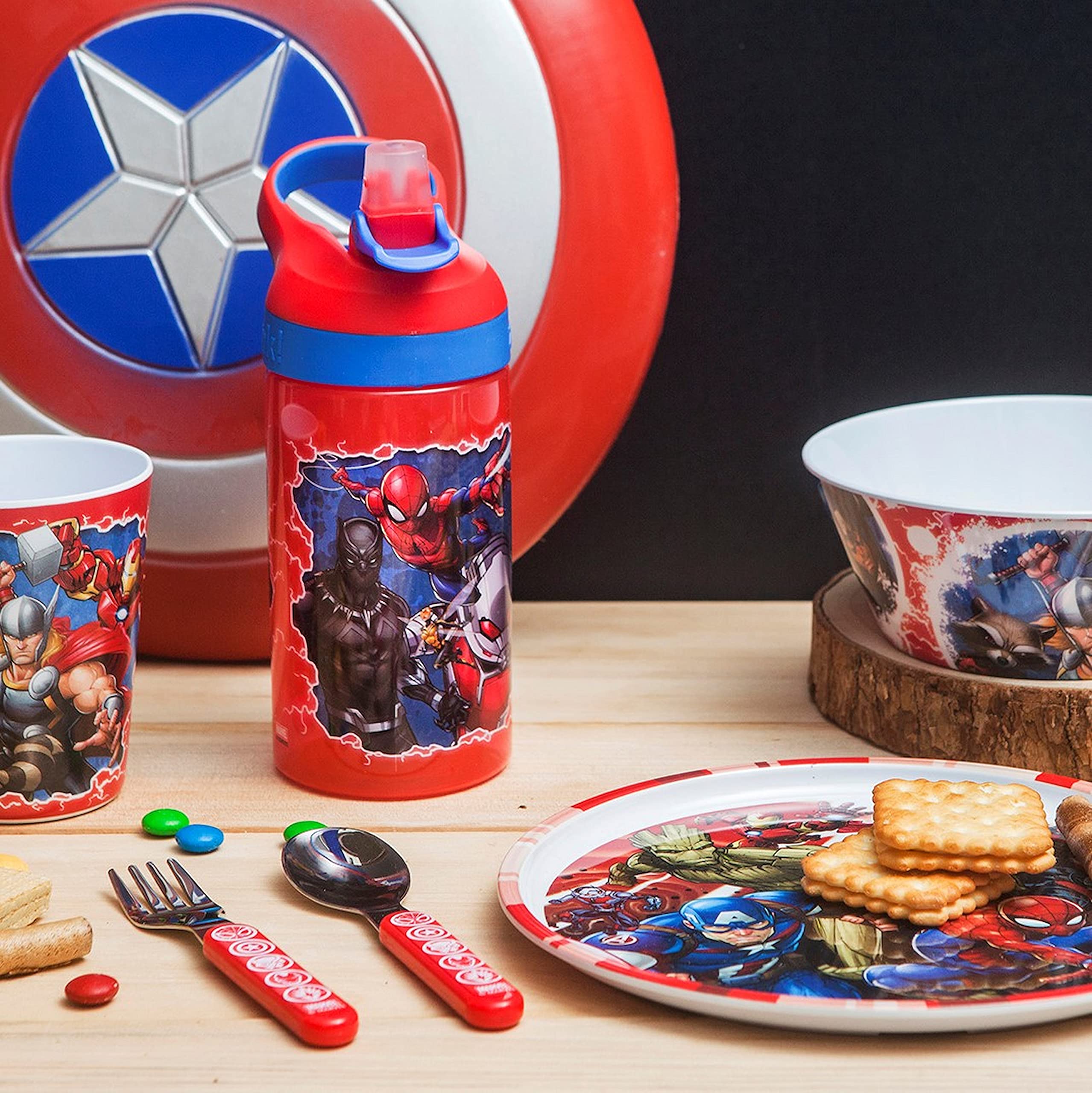 Zak Designs Marvel BPA-free and dishwasher-safe, everyday family use.