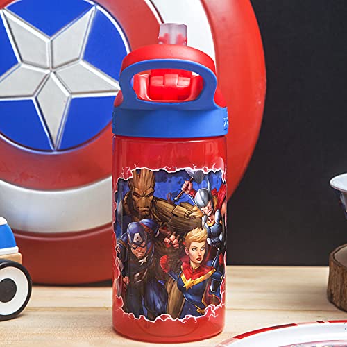 Zak Designs Marvel mealtime joy, kids eating with favorite characters.