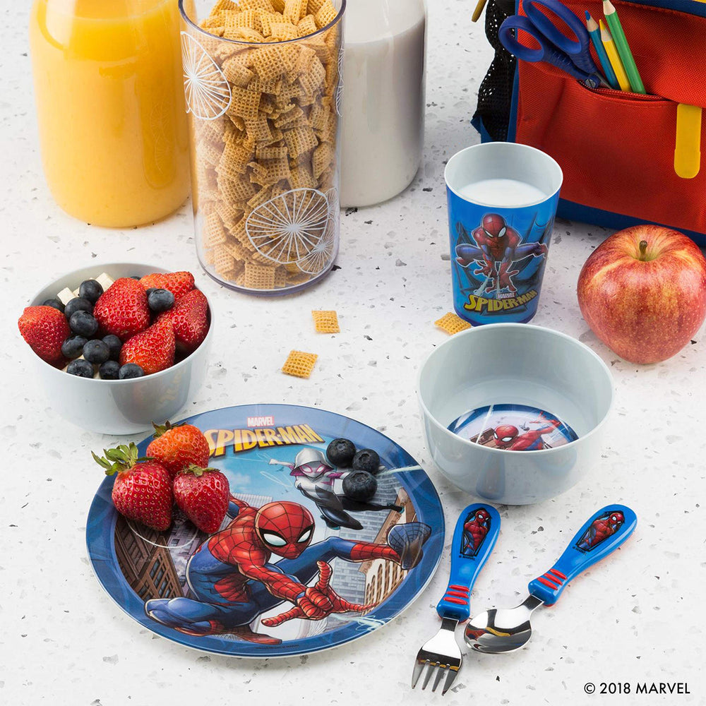 Zak Designs Marvel Spider-Man spoon durable stainless steel for easy scooping.