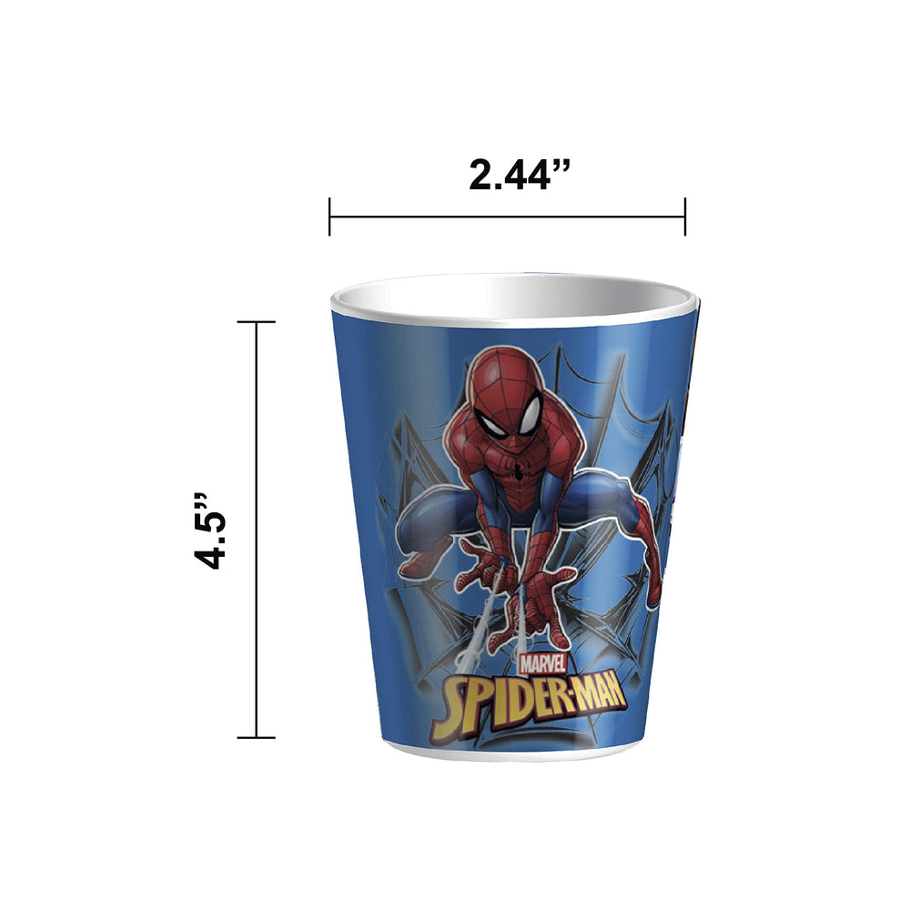 Zak Designs Spider-Man wraparound-art dinnerware fosters enthusiasm at family meals.