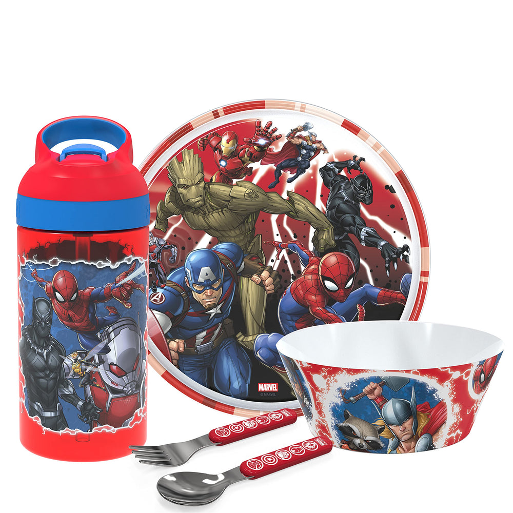 Zak Designs Marvel water bottle 16oz for kids, on-the-go hydration.