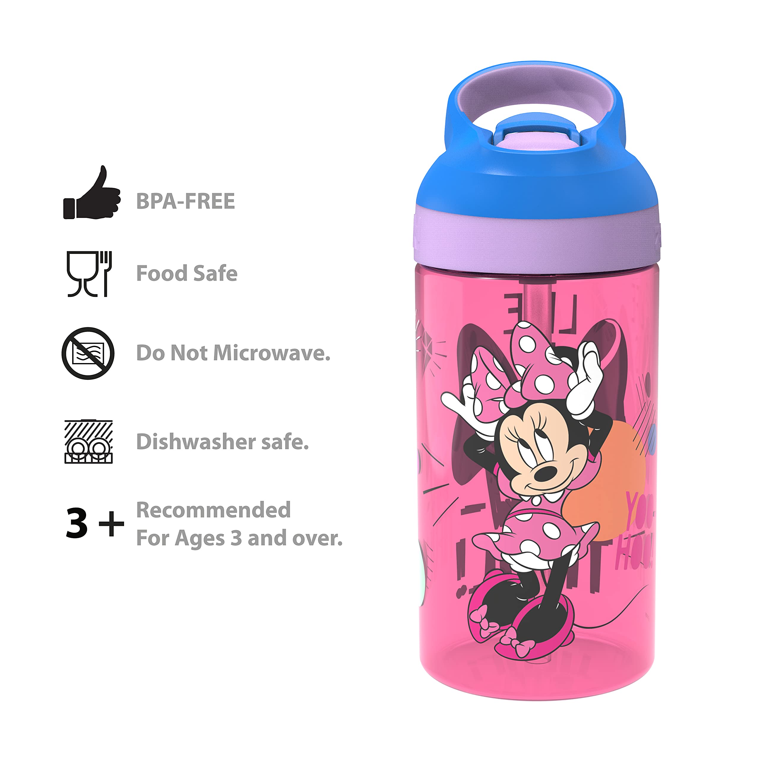 Zak Designs Minnie Mouse spoon with kid-friendly handle for comfortable meals