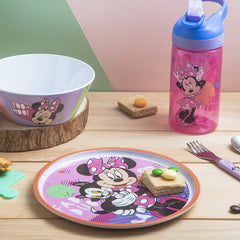 Zak Designs Minnie Mouse 8-inch plate shows durable construction for growing eaters