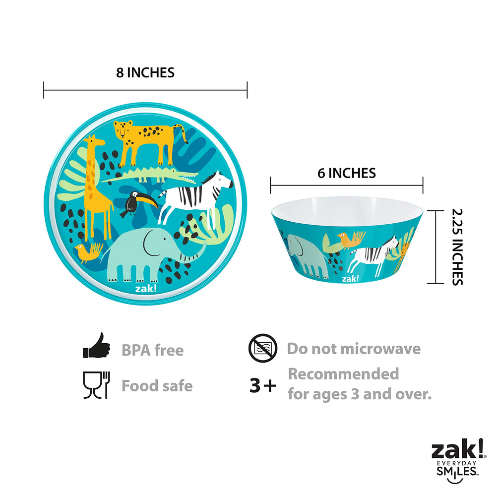 Zak Designs Safari fork with ergonomic handle for little hands at meals.