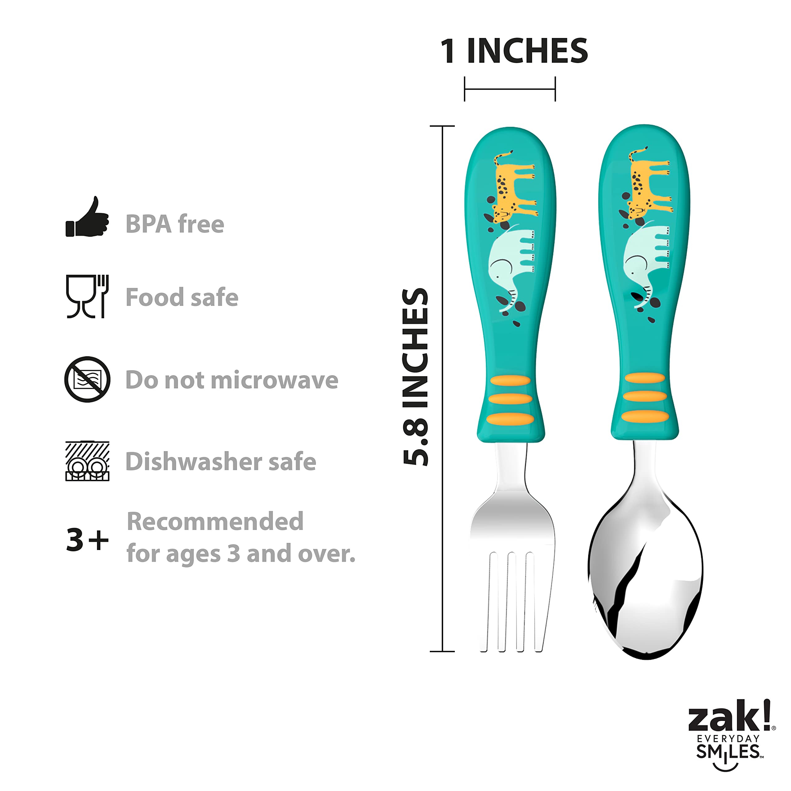 Zak Designs Safari kid-friendly design that encourages independent meals.