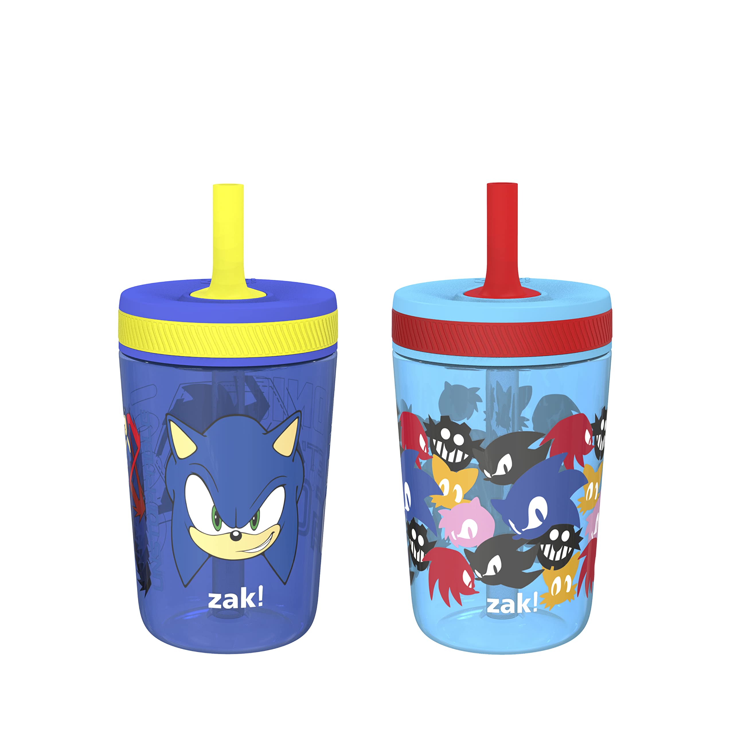 Zak Designs Sonic toddler cups two-pack outer view highlights durable travel-friendly design for toddlers