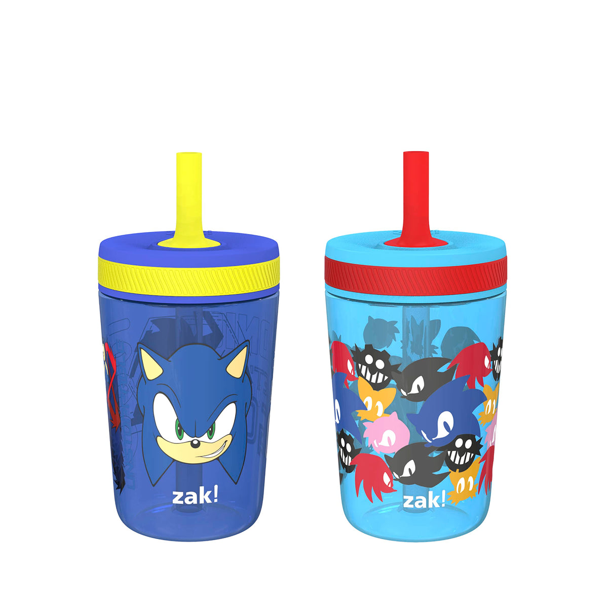 Zak Designs Sonic toddler cups two-pack outer view highlights durable travel-friendly design for toddlers