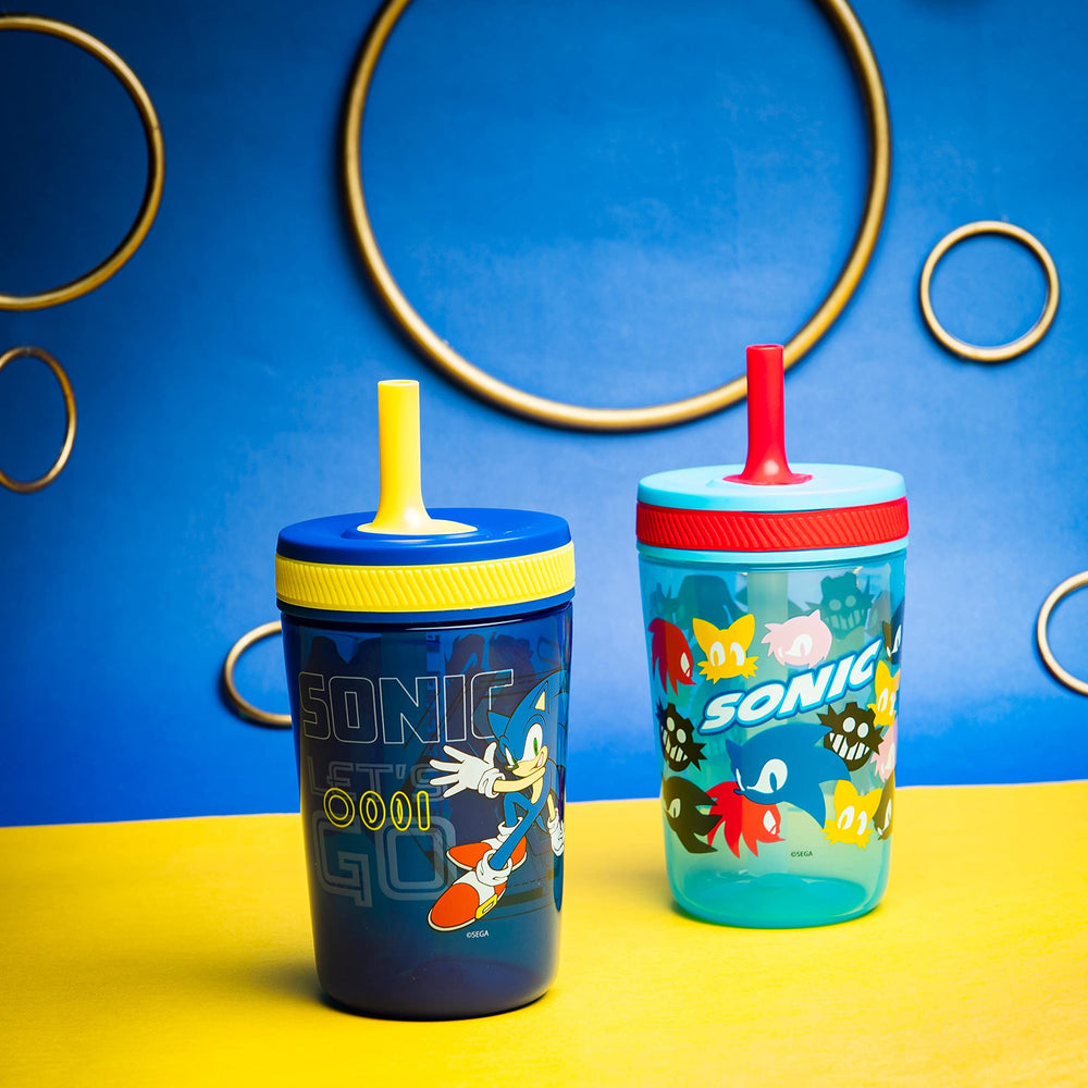 Zak Designs Sonic toddler cups two-pack Sonic graphic adds playful appeal for little drinkers