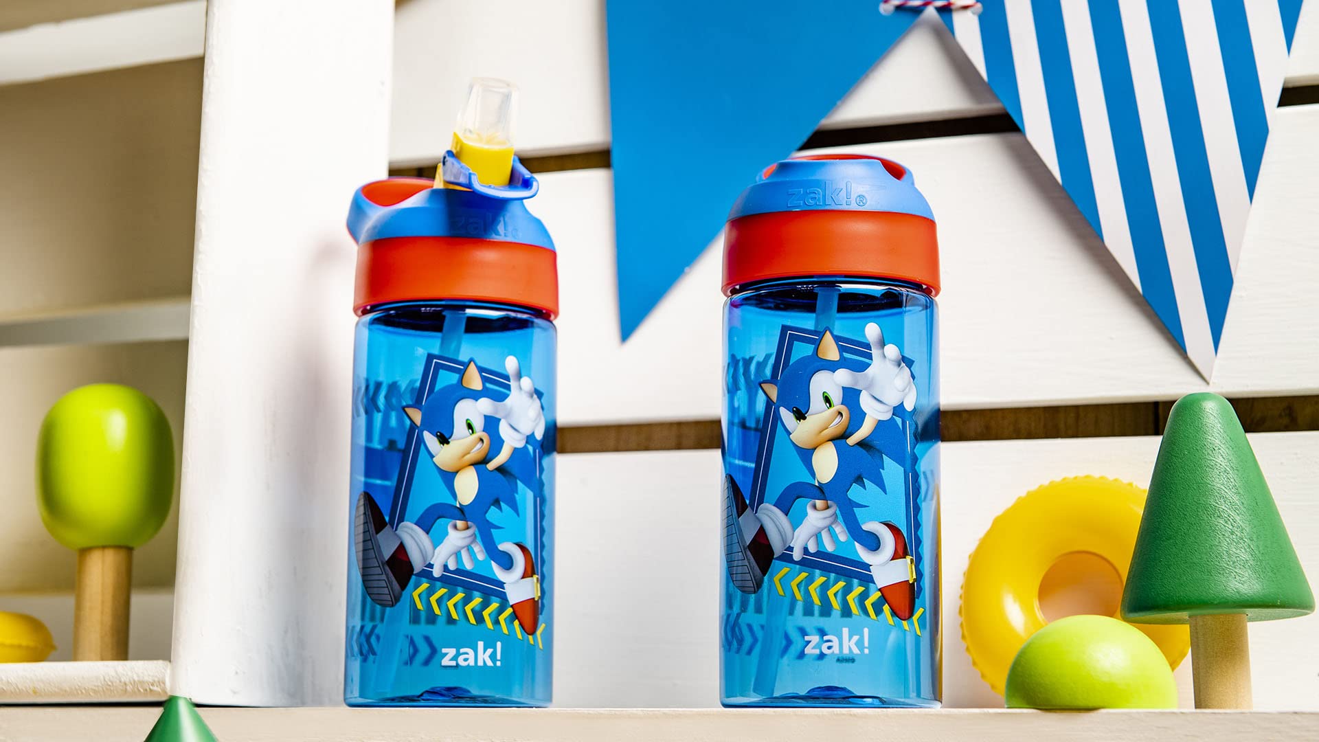 Zak Designs Sonic water bottle 17-5-ounce capacity for kids hydration