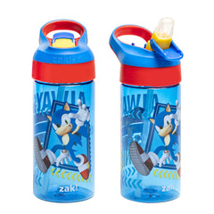 Zak Designs Sonic water bottle 2-pack front view for kids on the go