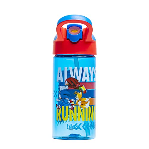 Zak Designs Sonic water bottle with spout cover keeping drinking area clean