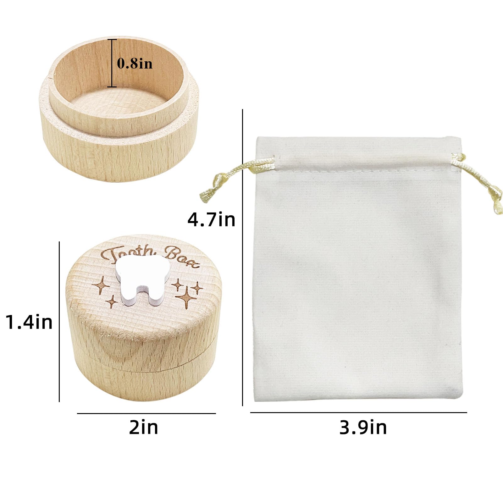 Zalengine Tooth Fairy Box shows natural wood grain for a durable keepsake