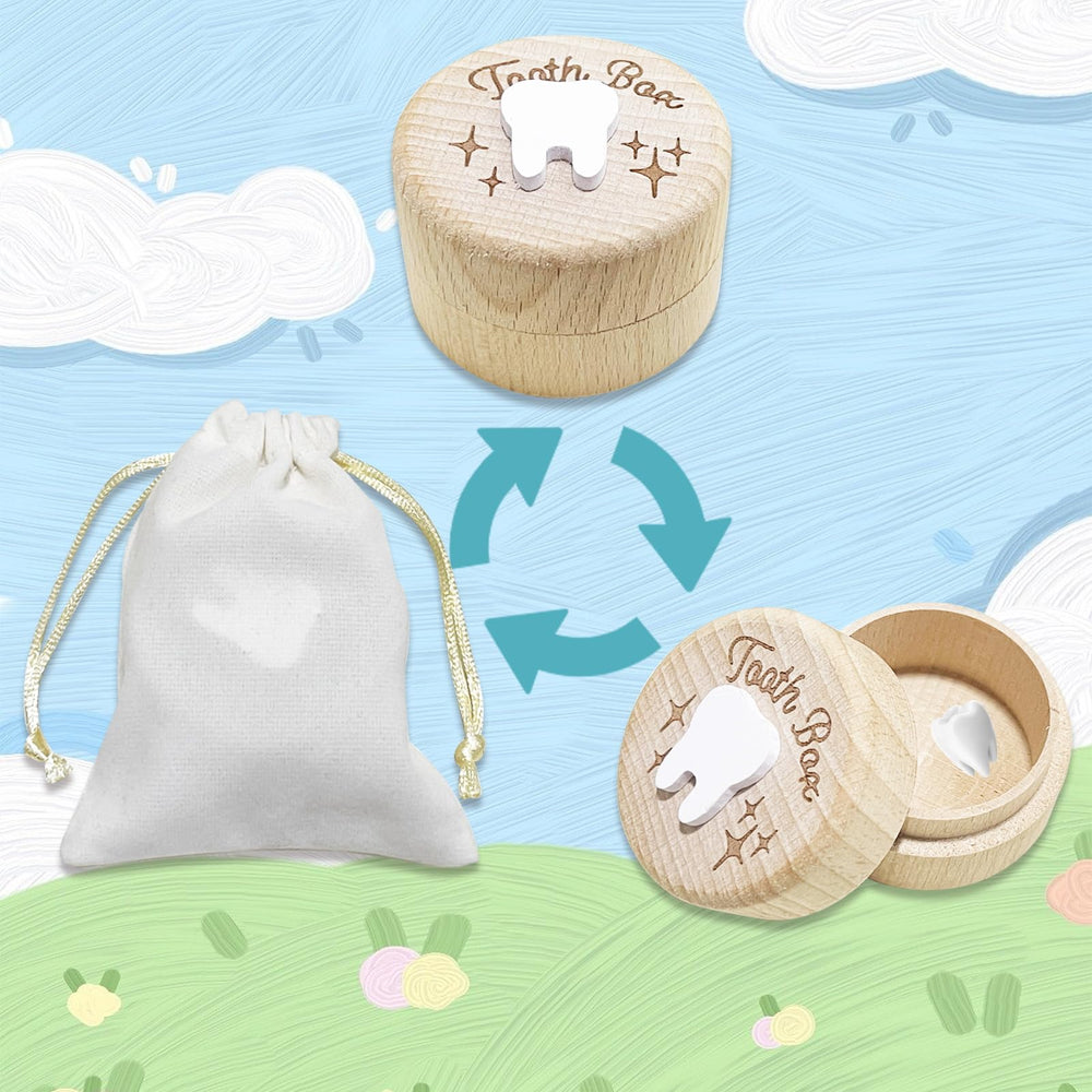 Zalengine storage pouch velvet drawstring protects teeth and keepsakes