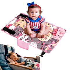 Zalhyrox Toddler Airplane Bed in-use for cozy travel naps.