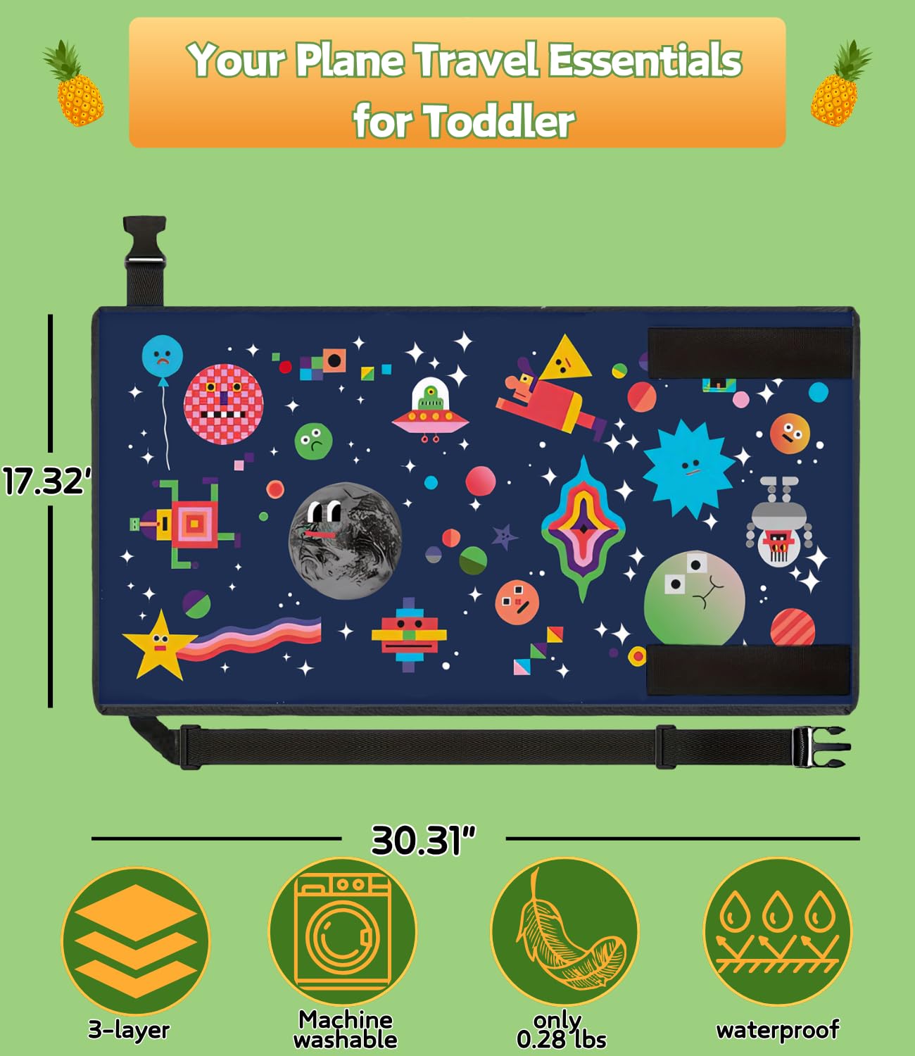 Zalhyrox Toddler Airplane Bed non-slip back keeps bed steady.