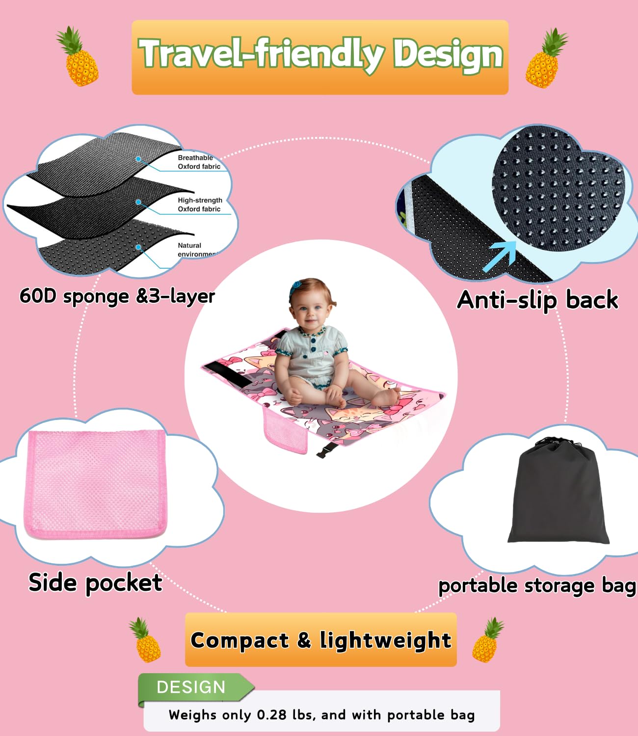 Zalhyrox toddler bed attached to aircraft seat for stability.