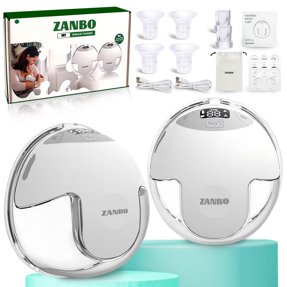 ZANBO M1 wearable design enables hands-free pumping on the go.