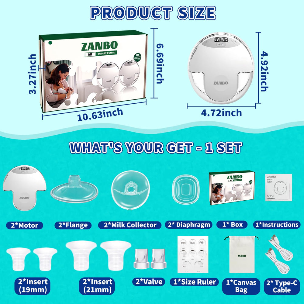 ZANBO M1 anti-backflow seal prevents milk leakage.