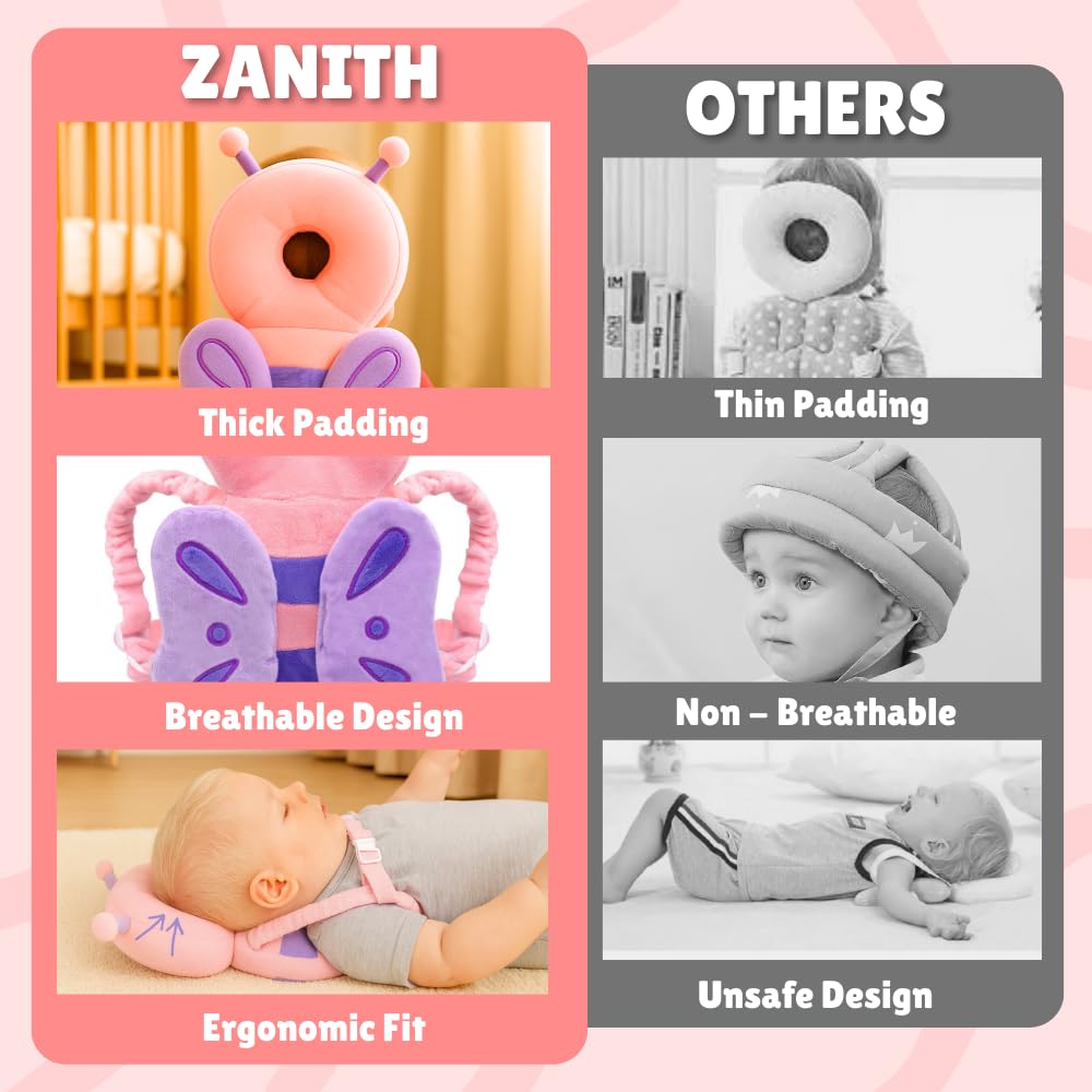 Zanith head protector backpack butterfly design that engages babies