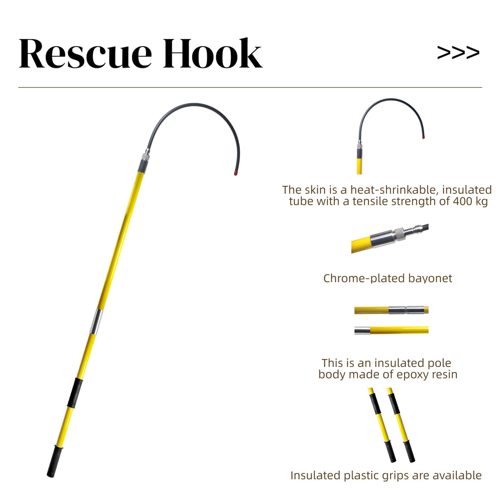 Zanvxt 18in heat-treated rescue hook grips debris securely