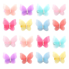 Zapire butterfly hair clip chiffon close-up showing delicate non-slip design