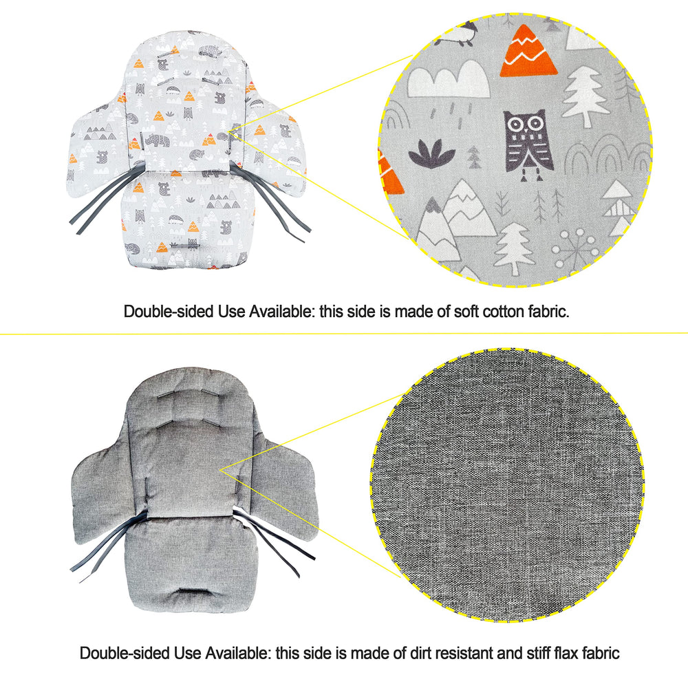 ZARPMA highchair cushion machine-washable tag indicates easy cleaning after meals