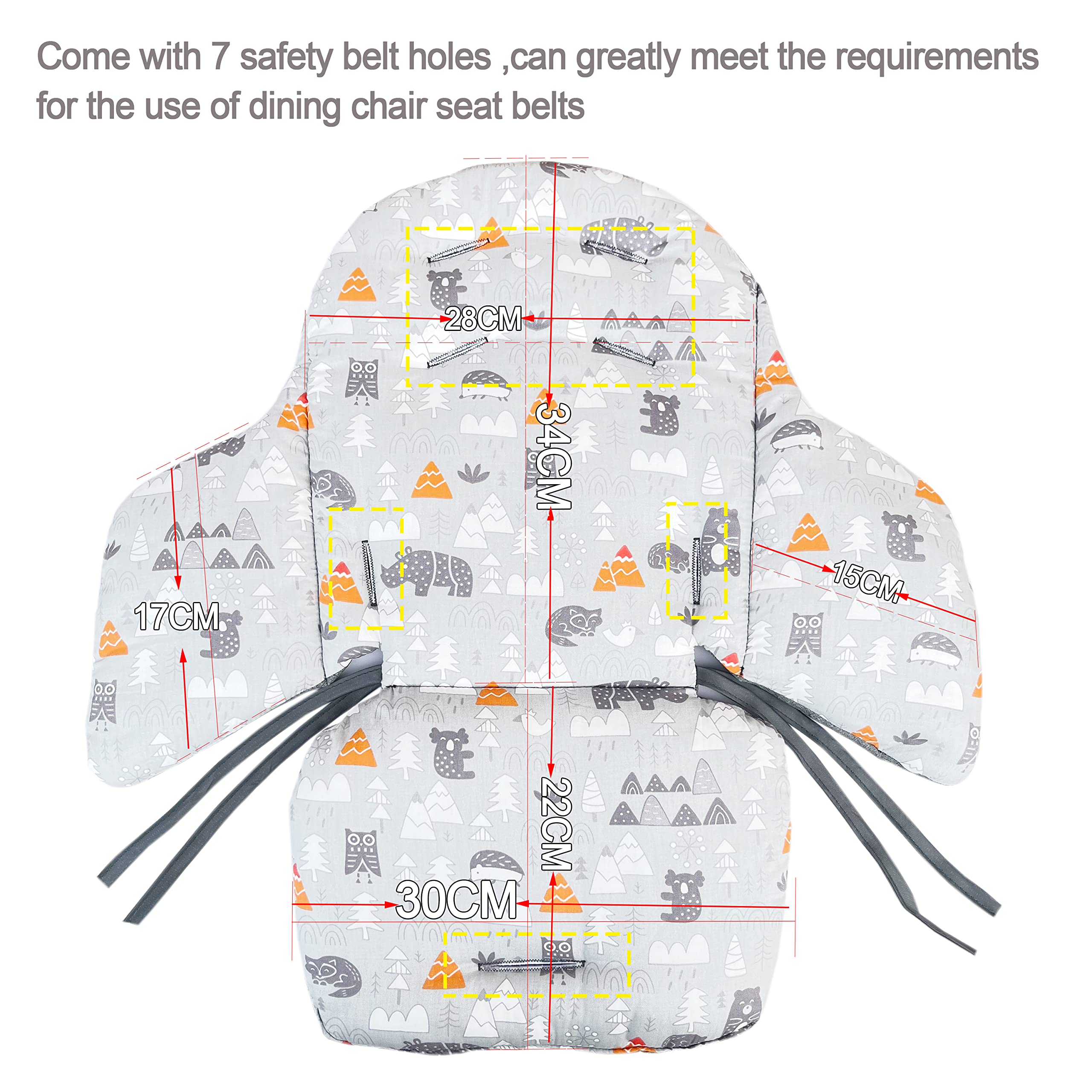 ZARPMA highchair cushion packaging image confirms 1 insert included