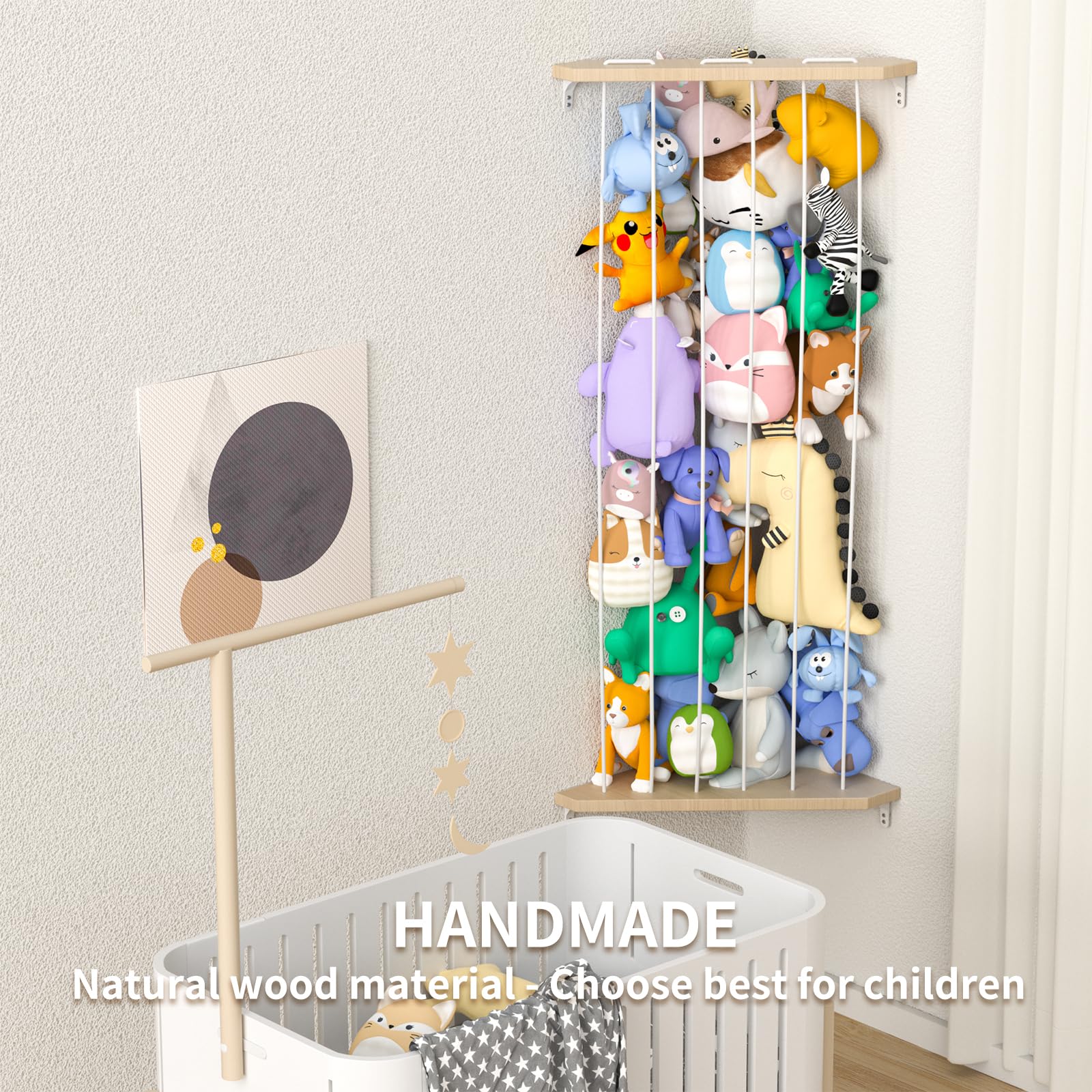 Zayysoha expandable-length-toy-storage-wood-base demonstrates large capacity.