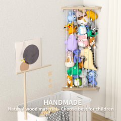 Zayysoha expandable-length-toy-storage-wood-base demonstrates large capacity.