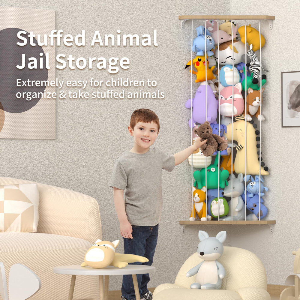 Zayysoha hanging-toy-storage-net-assembly demonstrates easy setup for kids' rooms.