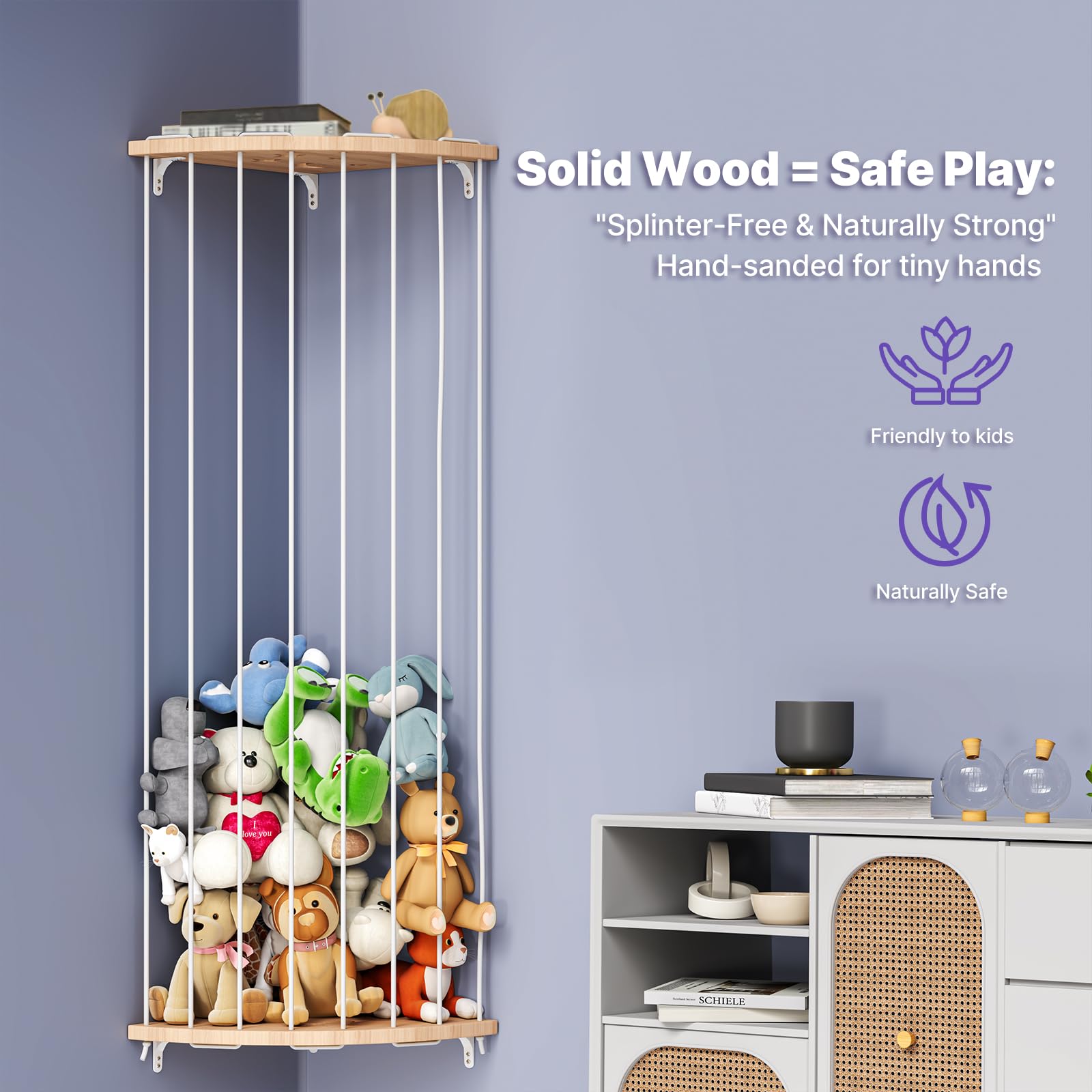 Zayysoha nursery decor toy organizer blends style with practical storage.