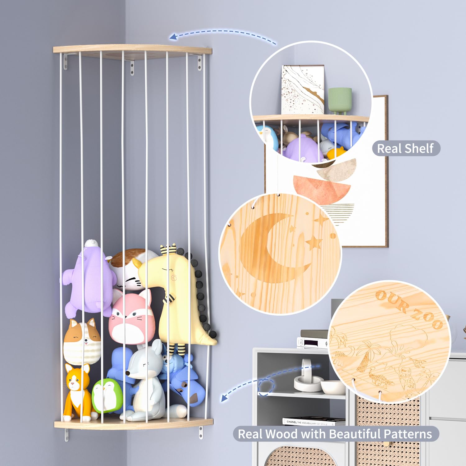 Zayysoha playful playroom storage unit blends decor with toy organization