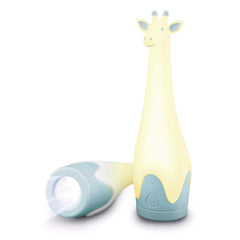 Gina the Giraffe color-buttons create customizable bedtime ambiance.