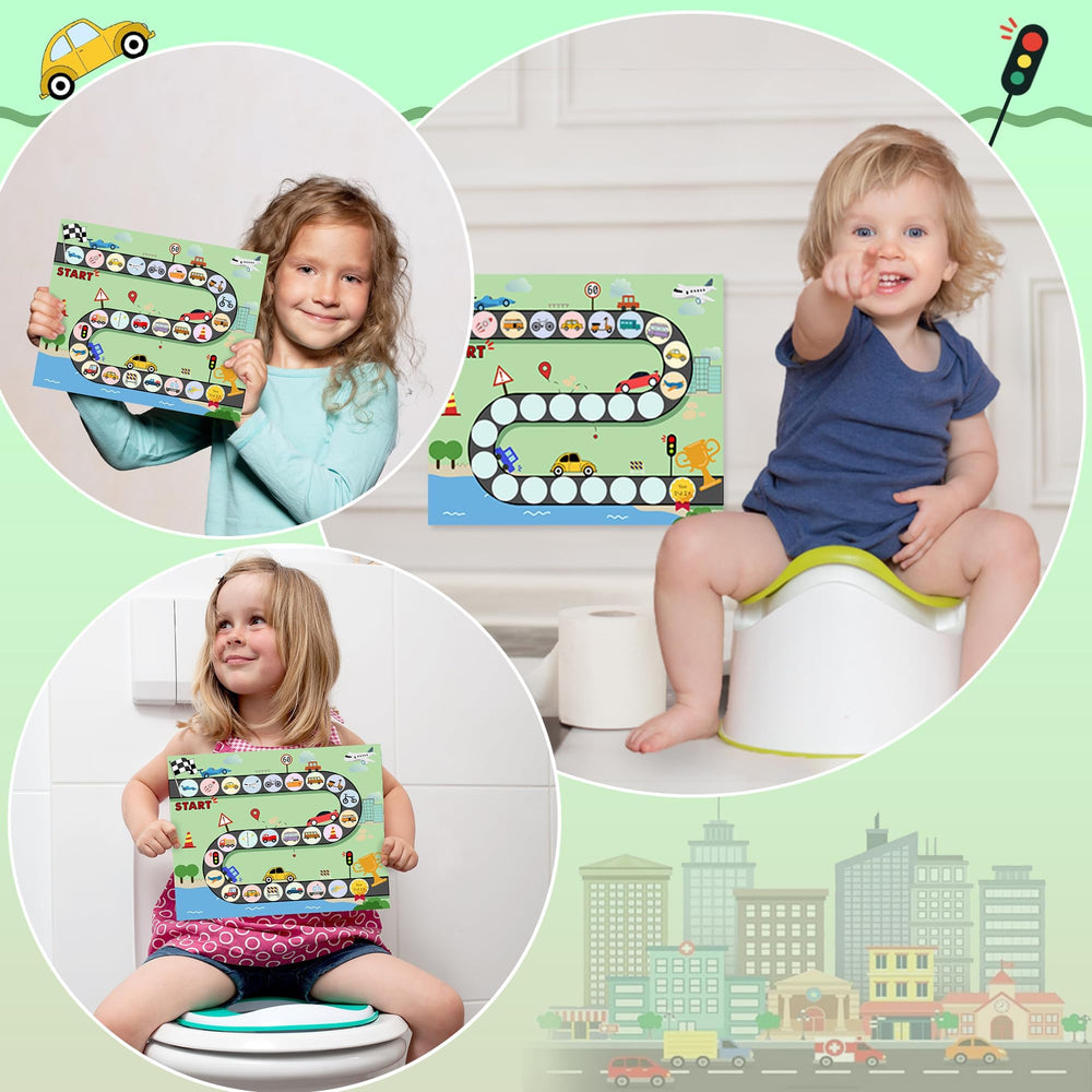 ZCCLINN 15PCS Cars Potty Chart gift-pack makes an ideal toddler training gift