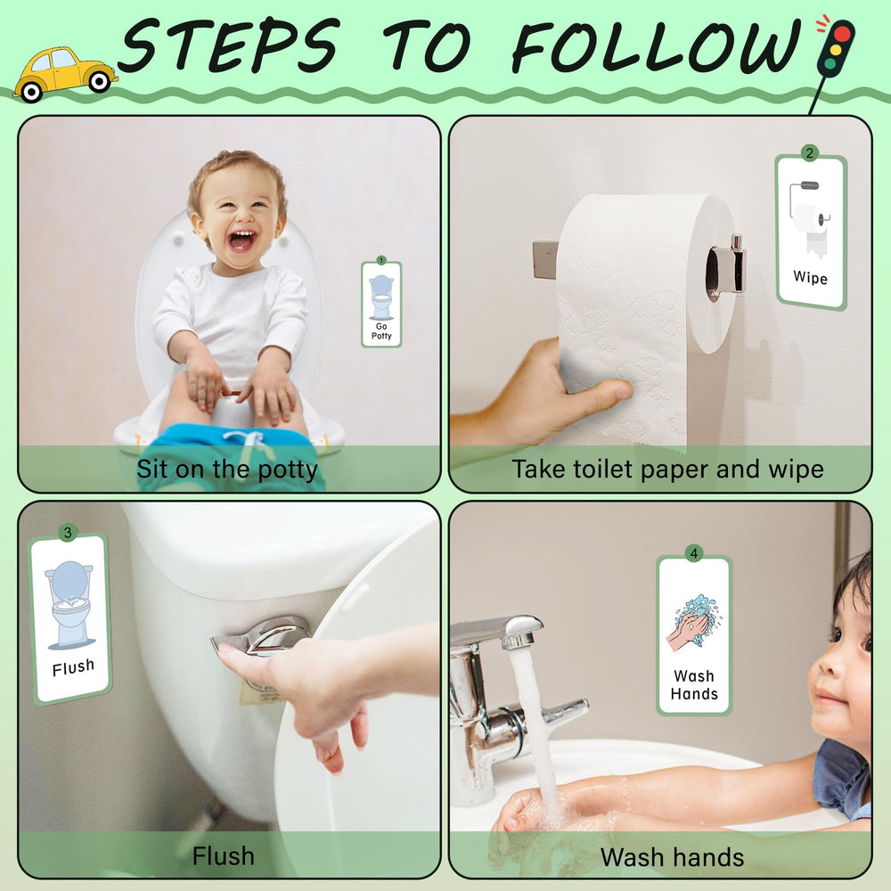 ZCCLINN 15PCS Cars Potty Chart closeup shows sticker sheets for tracking progress