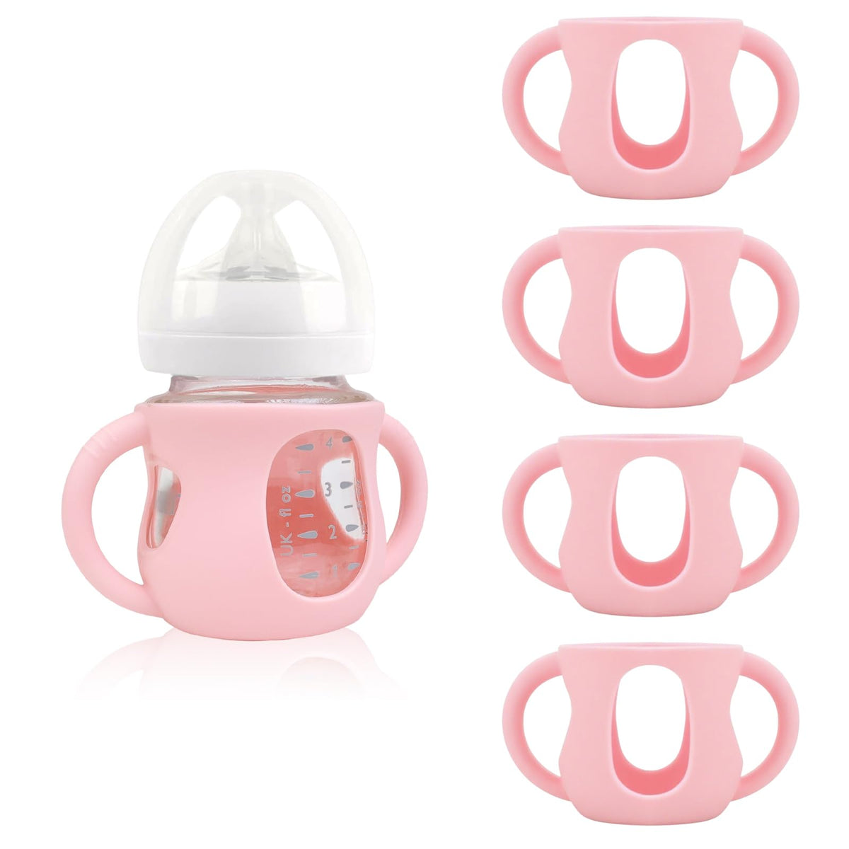 ZCH 4-pack silicone sleeves for Philips Avent 4oz bottles provide sturdy protection and grip.