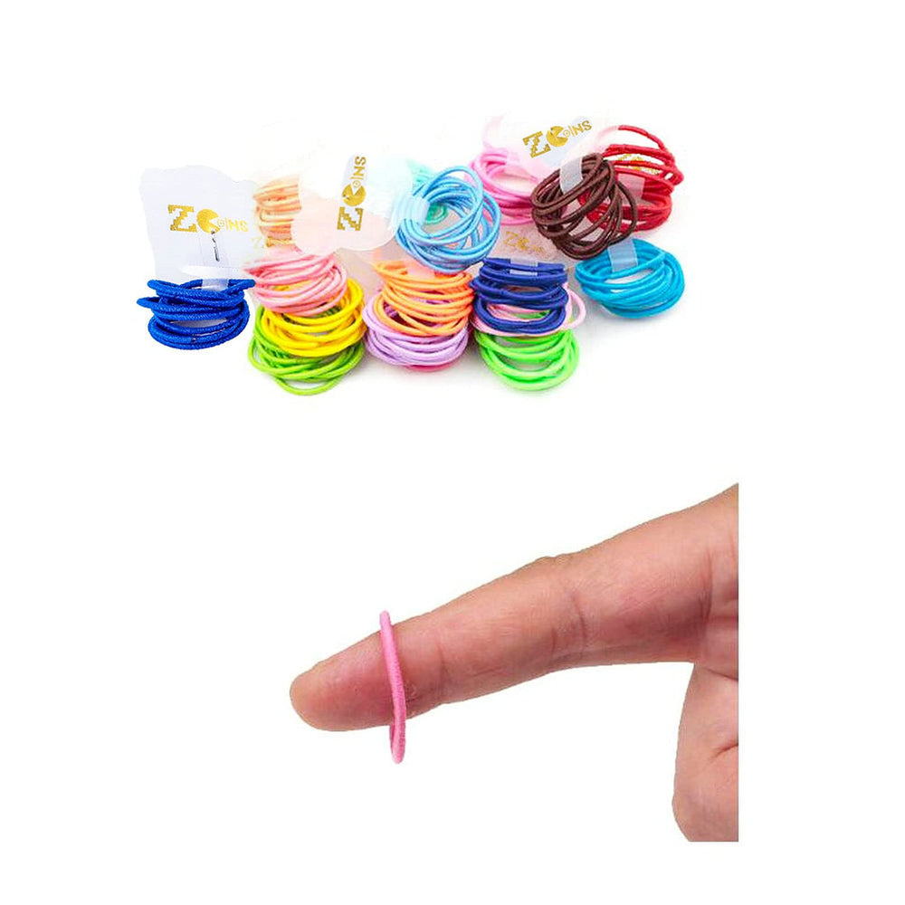 ZCOINS baby hair ties mini size 2.5cm for gentle toddler ponytails.