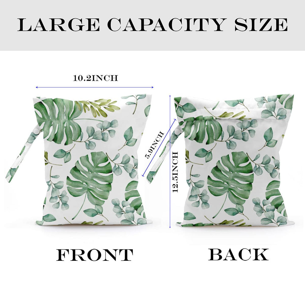 zcyxuuw leopard wet bag side handle demonstrates portability for gym, swim, and diaper use.