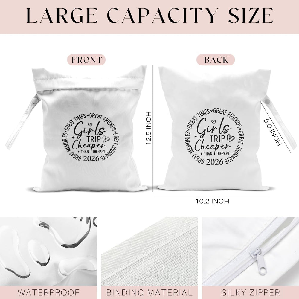 The zcyxuuw wet bag pair side view with snap-handle for easy clipping to luggage.
