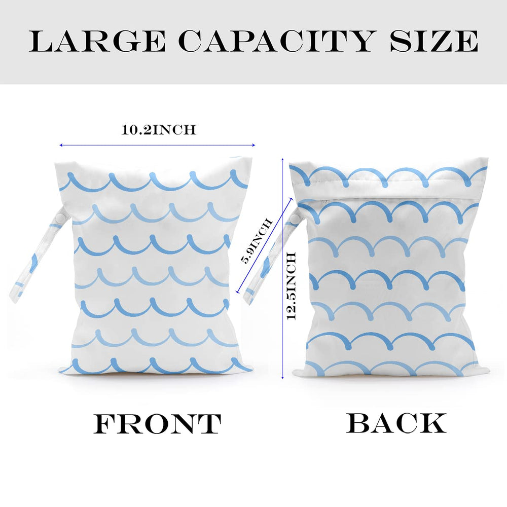 zcyxuuw wet bag with handle shown for quick attach to a bag or stroller.